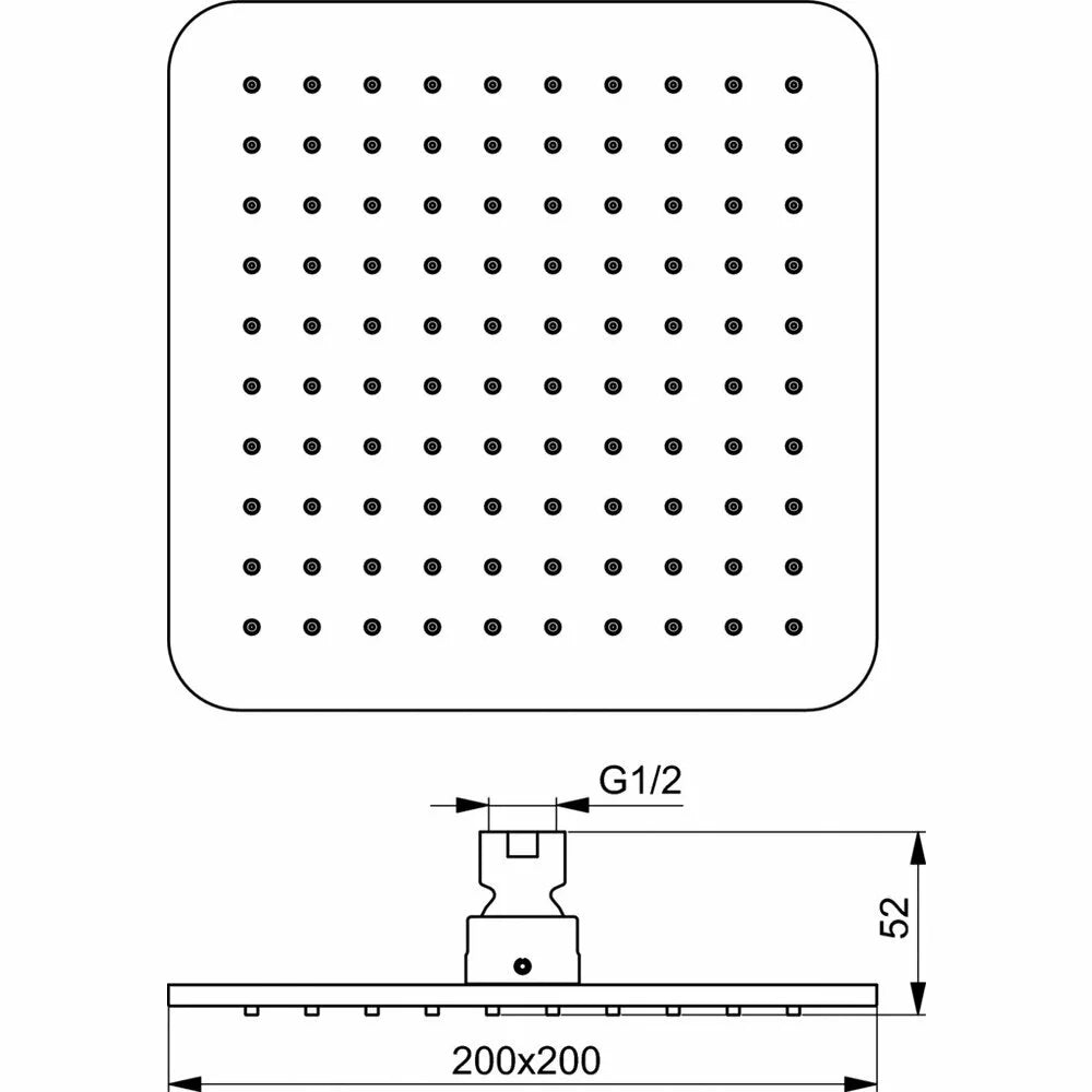 Para Ideal Standard dus idealrain cube patrata 200X200 mm, 20x20 cm