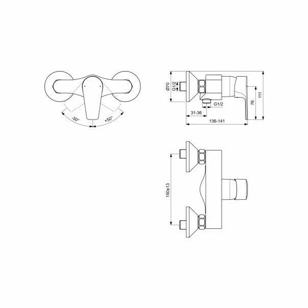 Baterie dus Ideal Standard Cerafine d