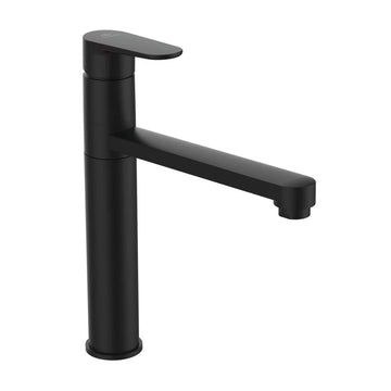 Baterie bucatarie cerafine Ideal Standard o H180 cu pipa lunga , silk black, negru mat