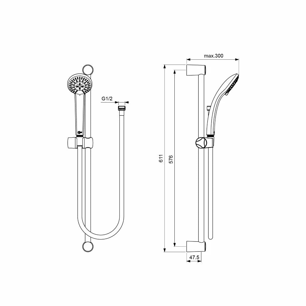 Set Ideal Standard cada cu bara alpha promo 3 in 1 (BC486AA, BC654AA si B1489AA)