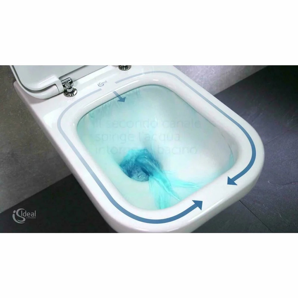 Vas WC Ideal Standard Connect Air suspendat aquablade, alb lucios, 54x36 cm