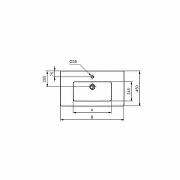 Lavoar Ideal Standard eurovit incastrat 81 cm