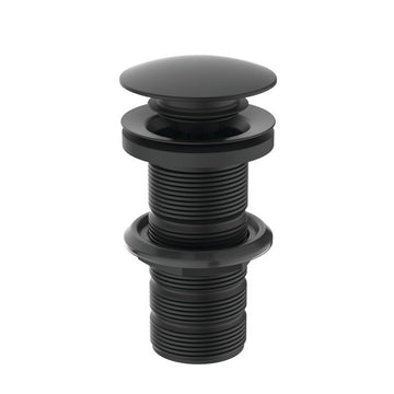 Ventil Ideal Standard push-open silk black pentru lavoare fara preaplin, negru mat
