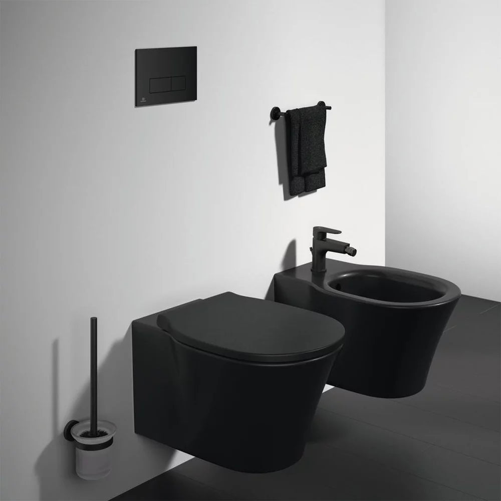 Vas WC Ideal Standard Connect Air suspendat rimless silk black, 54x36 cm