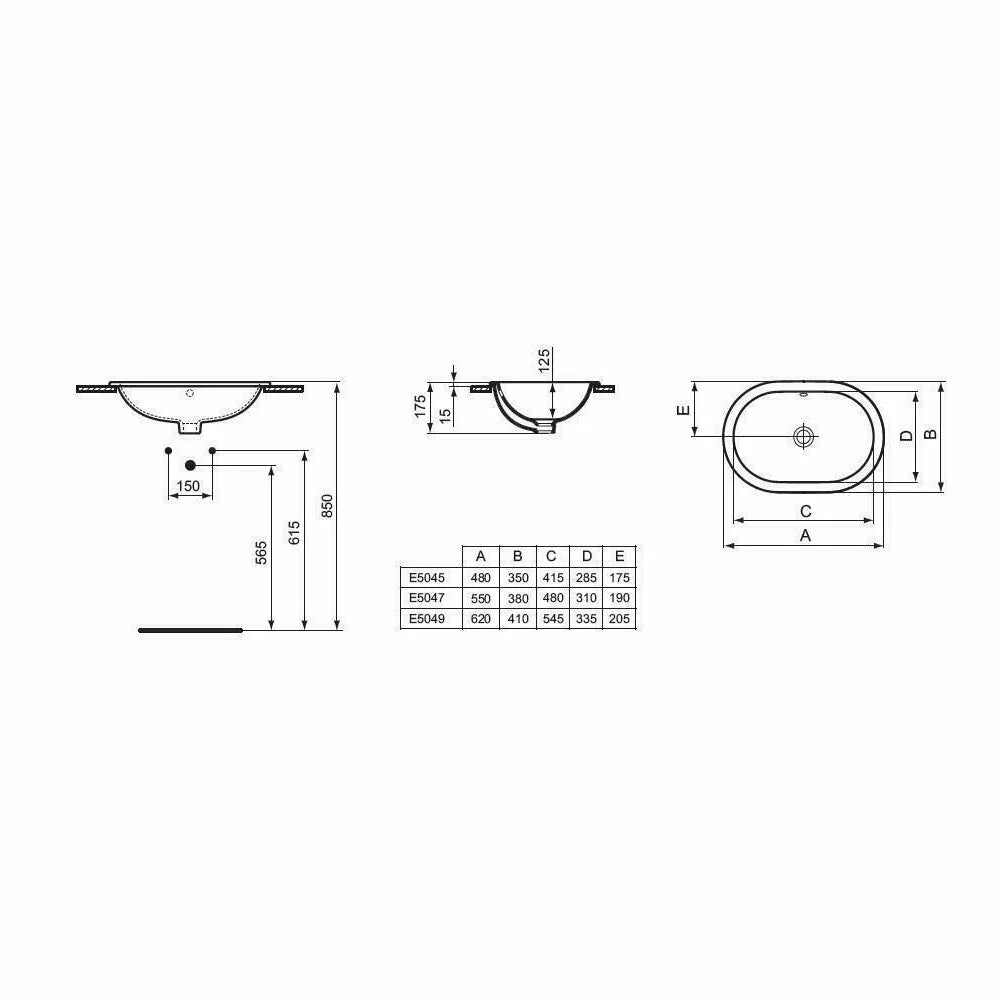 LAVOAR CONNECT OVAL 55X38 INCASTRABIL