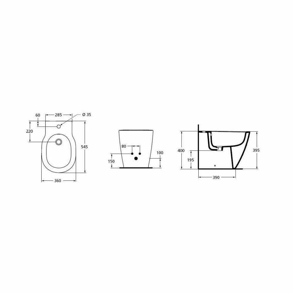 Bideu Ideal Standard Connect 54X36