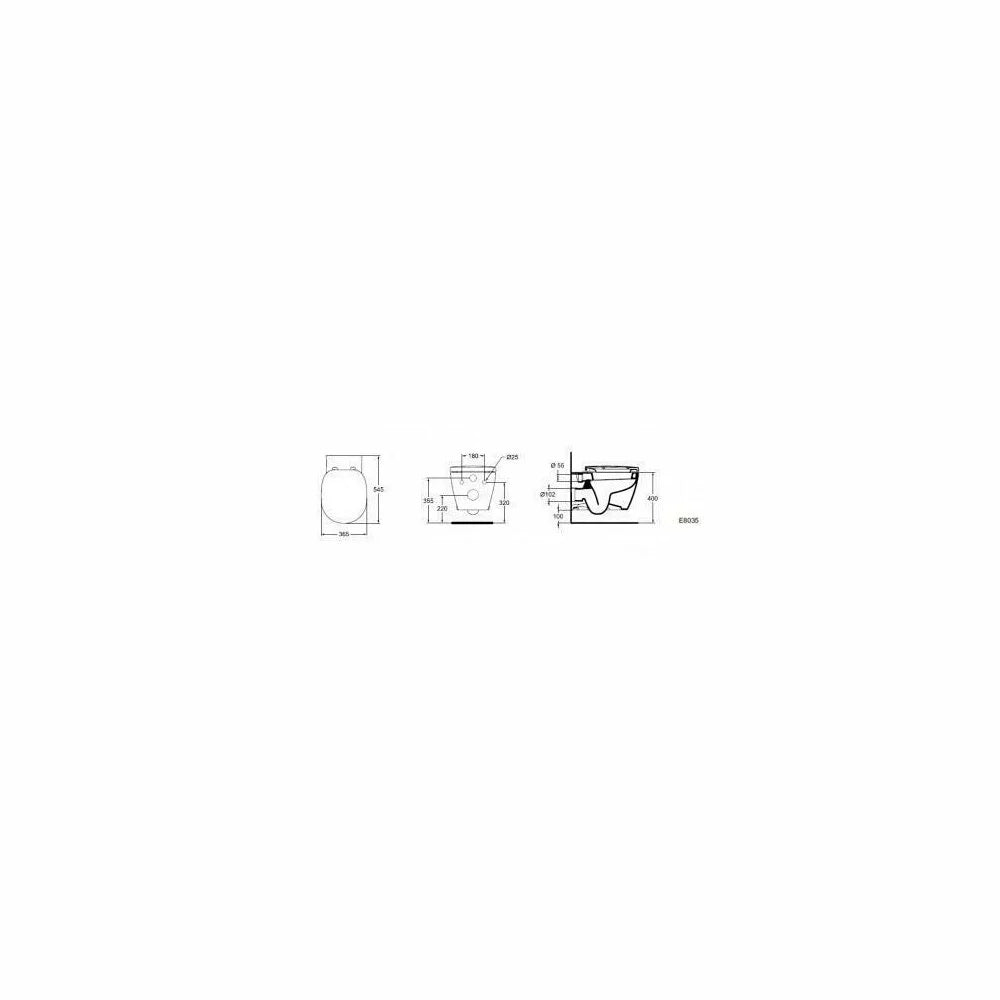 Vas WC Ideal Standard Connect suspendat, 54x36 cm