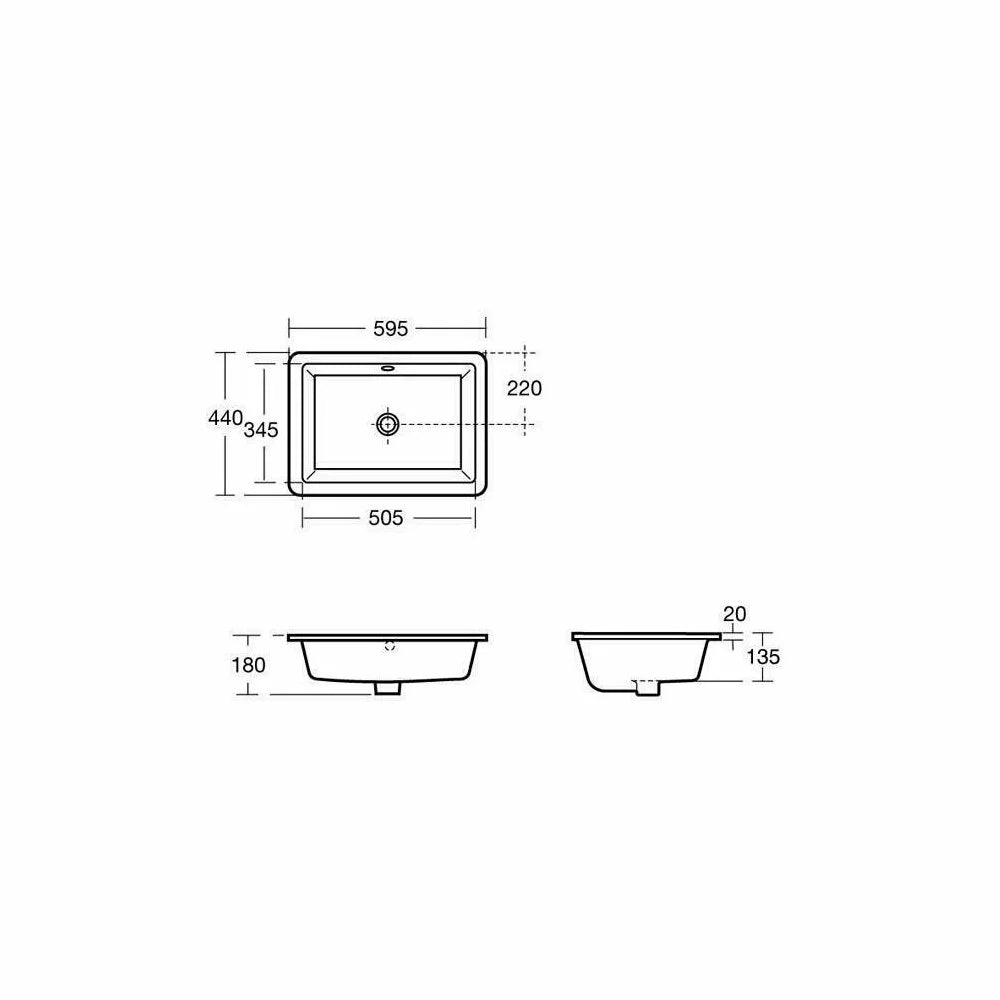 LAVOAR STRADA 60 CM MONTAJ SUB BLAT
