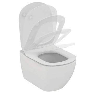 Vas WC tesi Ideal Standard suspendat aquablade, 53.5X36.5, fixare complet ascunsa, alb mat