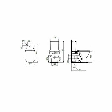 Vas WC tesi Ideal Standard aquablade btw i.o.