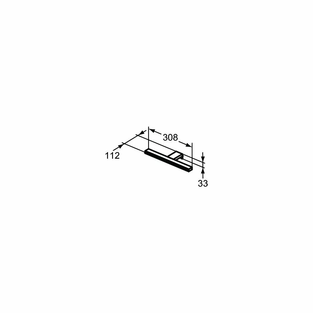Ideal Standard Aplica LED pandora 308X112X33, 1X8 w, 220-240 v, 5700K, 880 lm