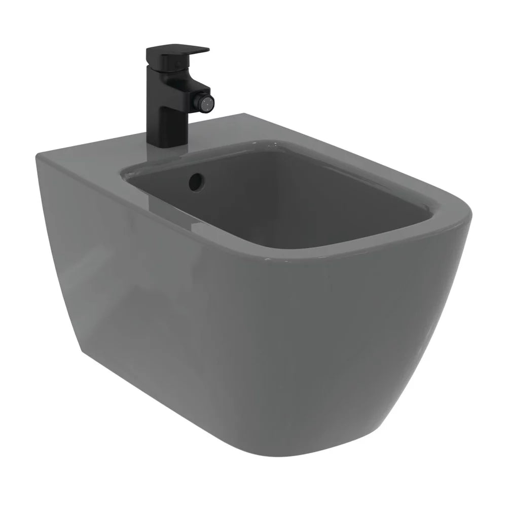 Bideu Ideal Standard i.life b suspendat 54X35.5, fixare complet ascunsa, gri lucios