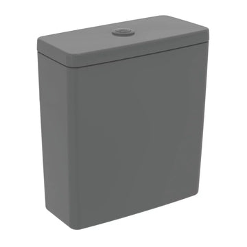 Rezervor Ideal Standard WC i.life b, 3/4.5 l, dubla actionare, alimentare inferioara, gri lucios