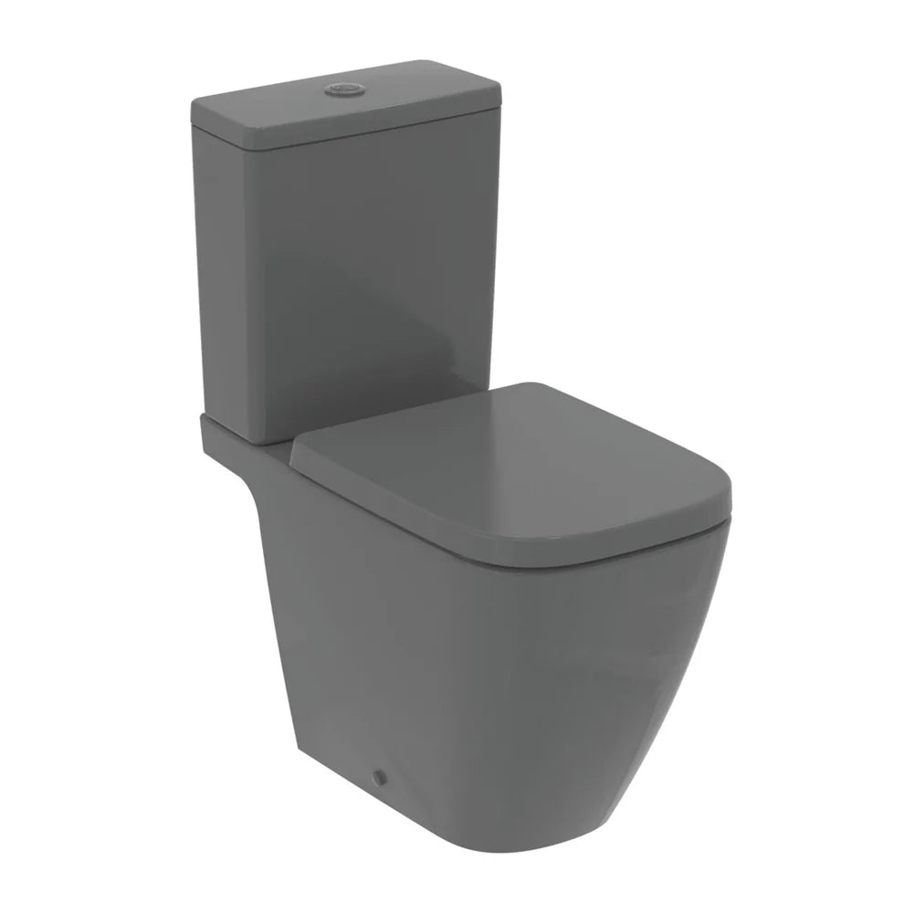 Rezervor Ideal Standard WC i.life b, 3/4.5 l, dubla actionare, alimentare inferioara, gri lucios