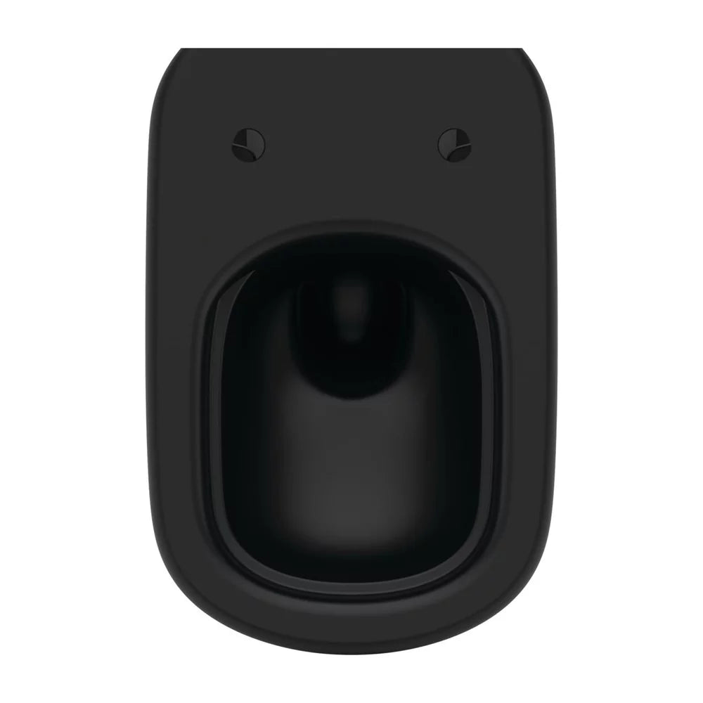 Vas WC Ideal Standard Tesi suspendat rimless+, 53X36 cm, fixare complet ascunsa easyfix+, negru mat