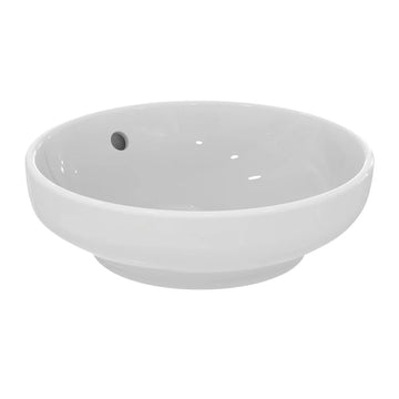 Lavoar Ideal Standard i.life b rotund 40 cm, montaj pe blat, cu preplin, fara orificiu baterie