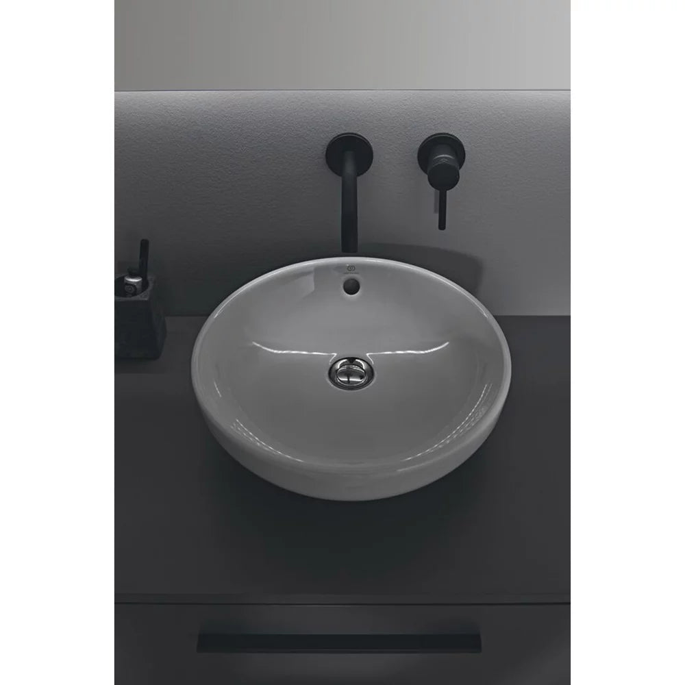 LAVOAR I.LIFE B ROTUND 40 CM, MONTAJ PE BLAT, CU PREPLIN, FARA ORIFICIU BATERIE