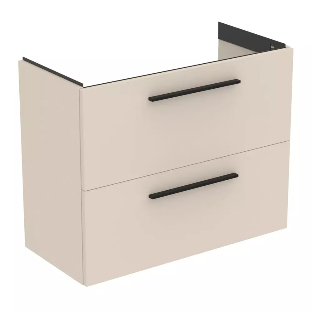 Unitate Ideal Standard lavoar i.life s susupendata 80 cm cu 2 sertare fara manere, bej nisipiu mat, 5x63 cm