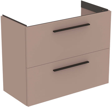 Unitate Ideal Standard lavoar i.life s susupendata 80 cm cu sertare fara manere, gri-bej mat