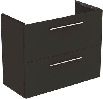 Unitate Ideal Standard lavoar i.life s susupendata 80 cm cu 2 sertare fara manere, gri carbon mat