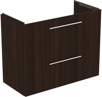 Unitate Ideal Standard lavoar i.life s susupendata 80 cm cu 2 sertare fara manere, stejar cafeniu