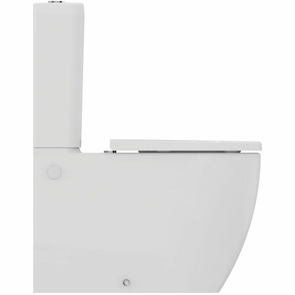 Set vas WC Ideal Standard Ellisse rimless btw cu rezervor si capac soft-close, alb lucios