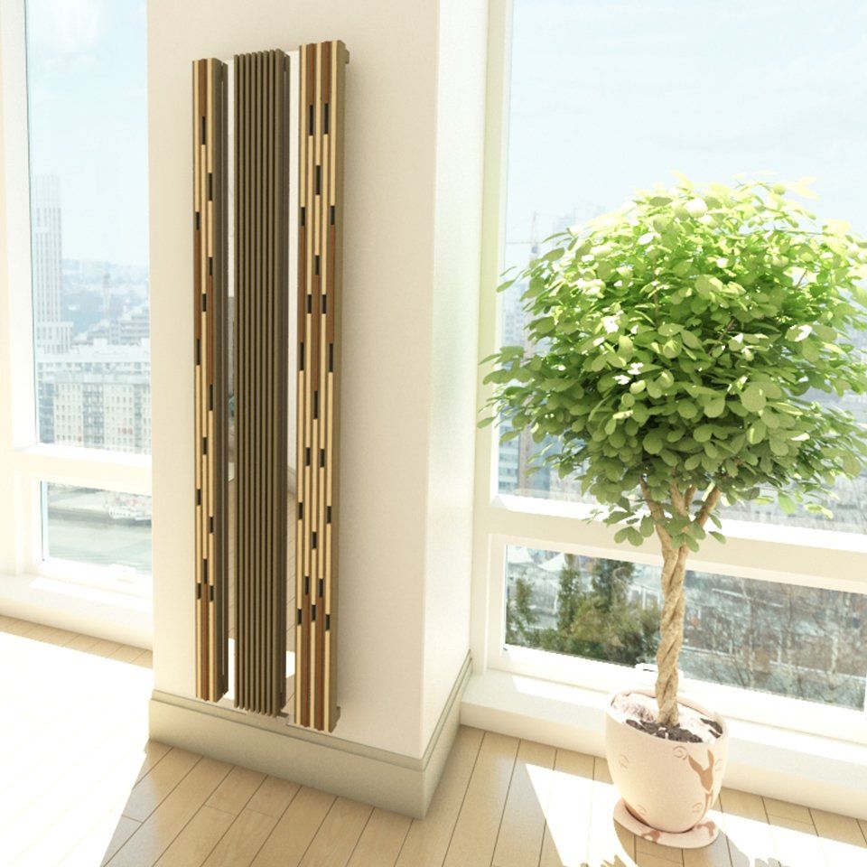 CALORIFER INVISIBLE 40 WOOD 1800*18 RAL 9010 + KIT Textured Beige Radox 1001 TEXT