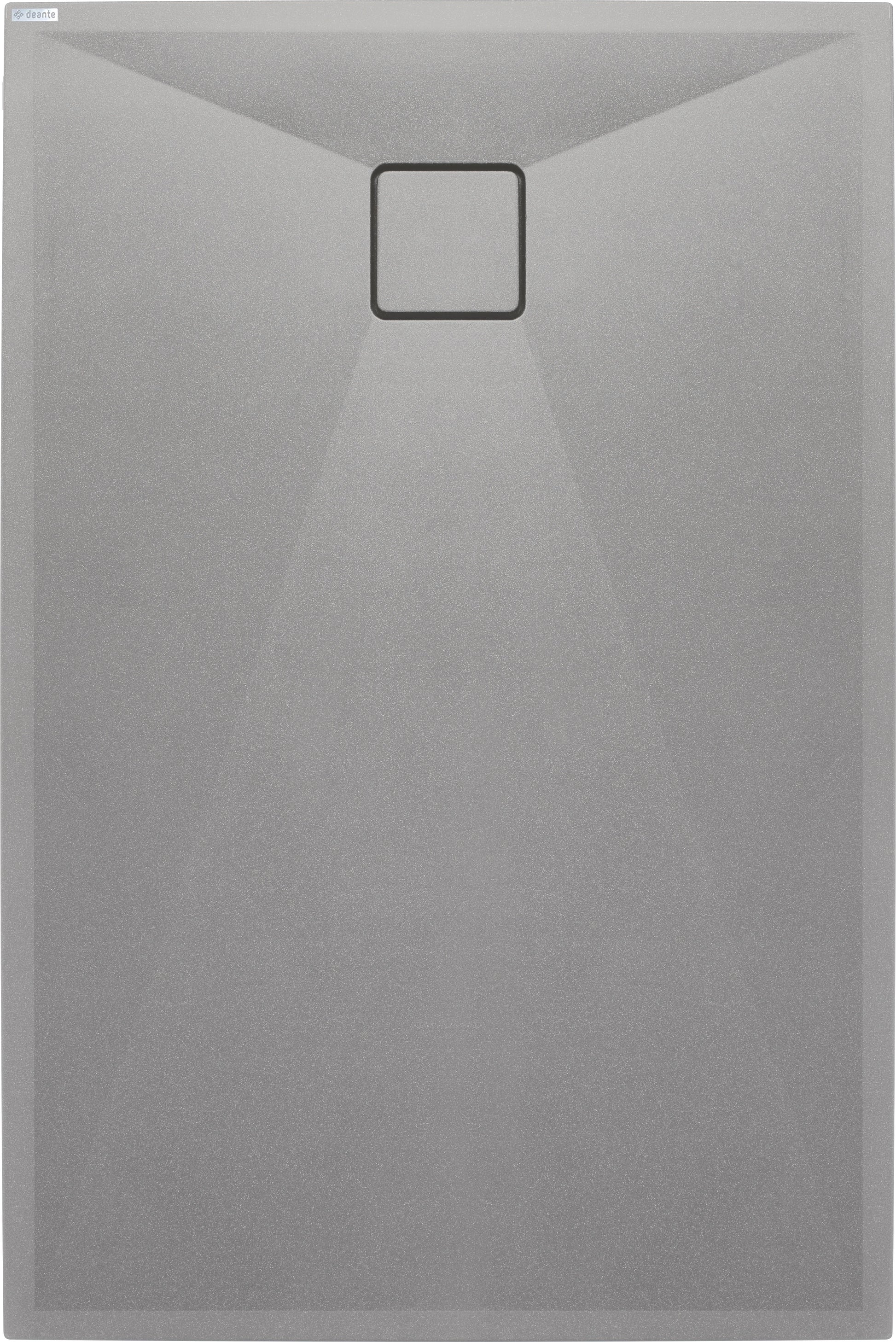 Cădiță de duș din granit, rectangular, 140x80 cm Correo Gri metalic KQR_S48B Deante