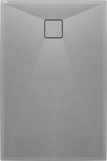 Cădiță de duș din granit, rectangular, 140x80 cm Correo Gri metalic KQR_S48B Deante
