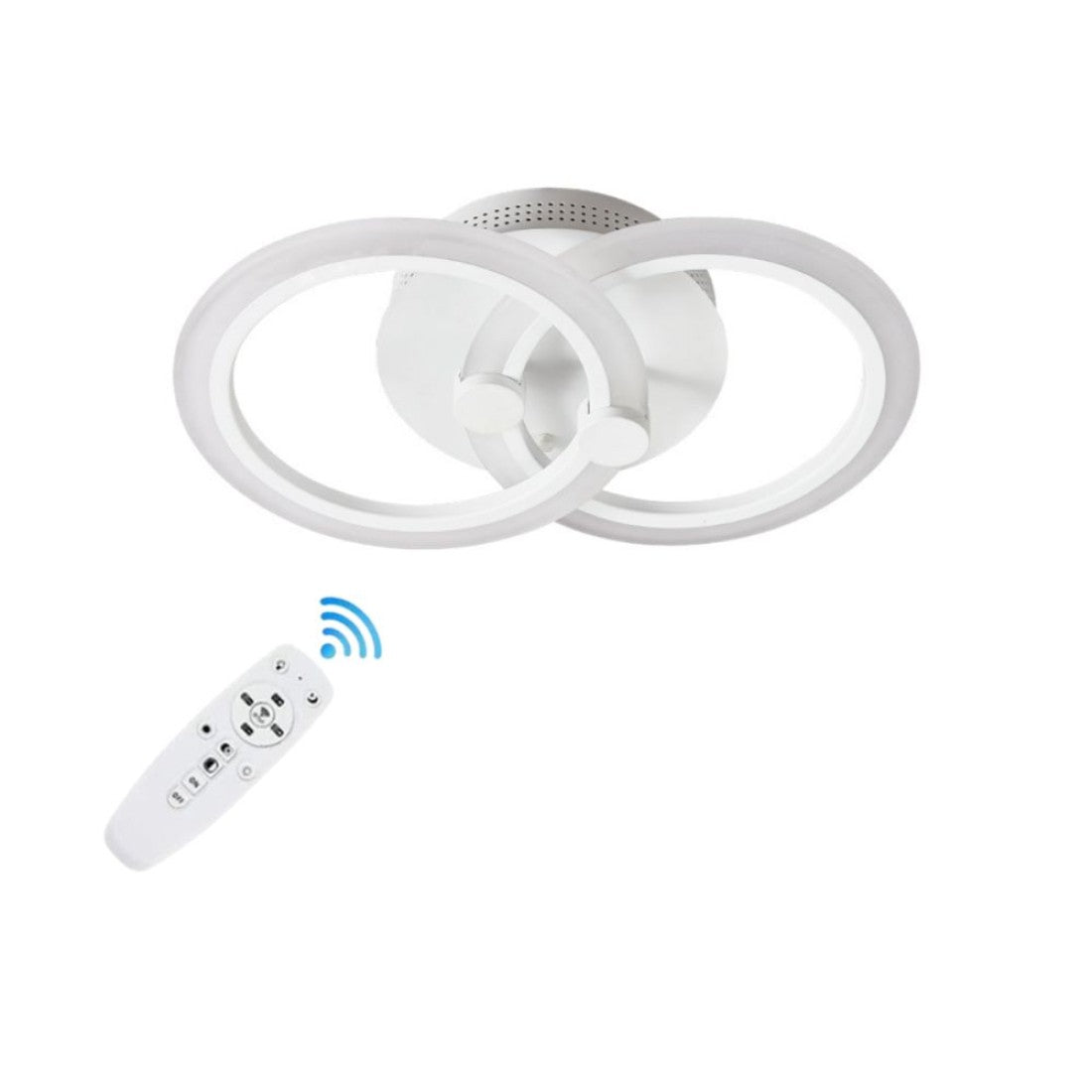 LUSTRA LED CERCURI 35W CU 2 BRATE 3 CULORI+IR 400mm x 100mm
