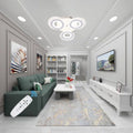 LUSTRA LED CERCURI 70W CU 3 BRATE 3 CULORI+IR 470x85mm