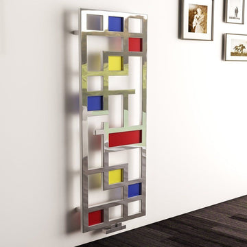 Calorifer decorativ cromat 490/1690 mm MAZE GLASS (include kit de instalare)