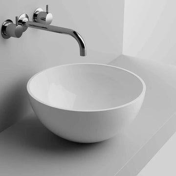 Lavoar riga Cast Marble diam 38 cm, H.17.5 cm,  fara preaplin, inox
