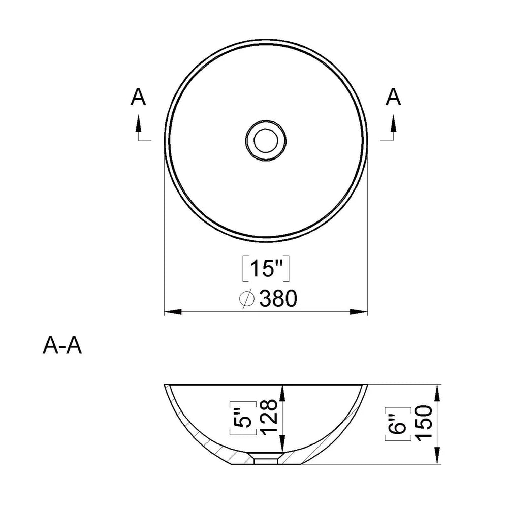 LAVOAR RIGA DIAM 38 CM, H. 15 CM FARA PREAPLIN