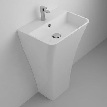 Lavoar freestanding tanaro Cast Marble wb 0004 fs 500C 500X400X850 white