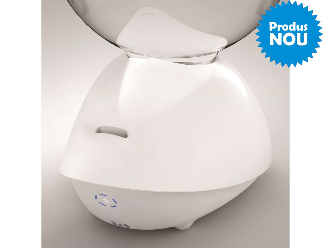 Umidificator Airfree Orb Plus cu recipient sticla, senzor nivel umiditate, suprafata 20mp
