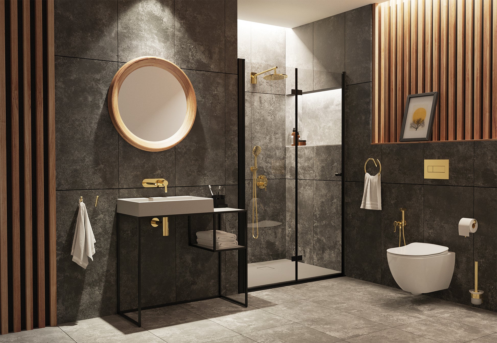 Vas de WC, cu capac, fără bordură Peonia CDED6ZPW Deante - imagine 9