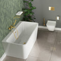 Vas de WC, montare pe perete, fără bordură Blur Alb CDZ_6ZPW Deante - imagine 4