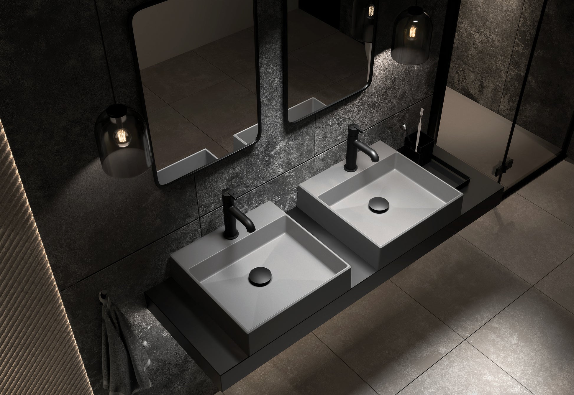 Cârlig, unic Silia Nero ADI_N111 Deante - imagine 4