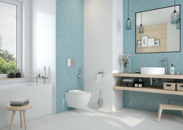 Vas de WC, montare pe perete, fără bordură Peonia Alb CDE_6ZPW Deante