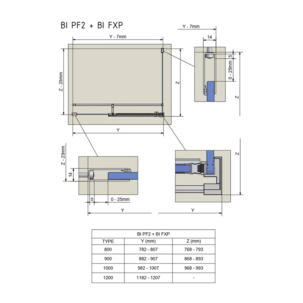 Panou fix Roth Belita 972-997 sticla transparenta, profil crom
