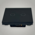 Intrerupator touch dublu, negru