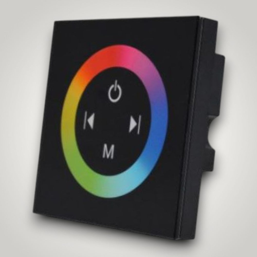Intrerupator dimmabil touch simplu, negru, RGB