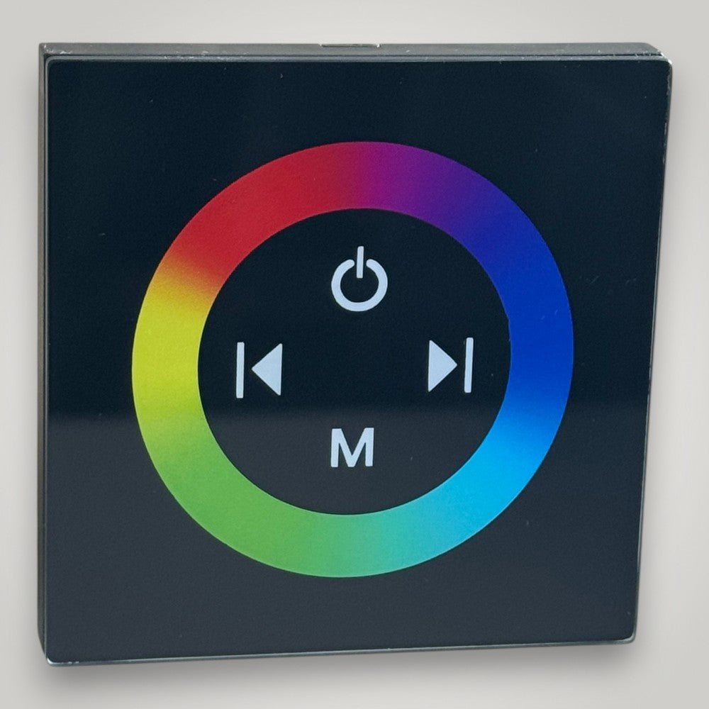 Intrerupator dimmabil touch simplu, negru, RGB