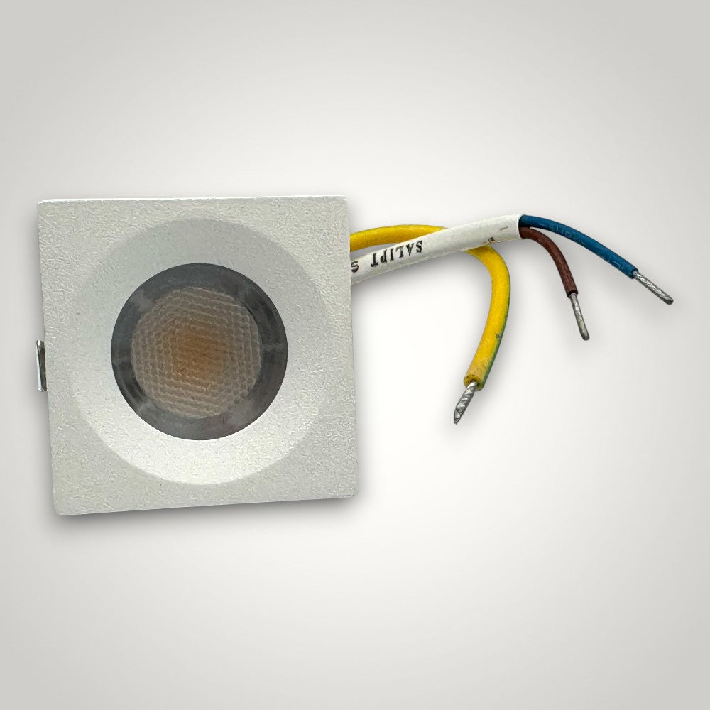 Spot LED Patrat pentru Mobila, 35x35mm, 3W, 3000K, lumina calda