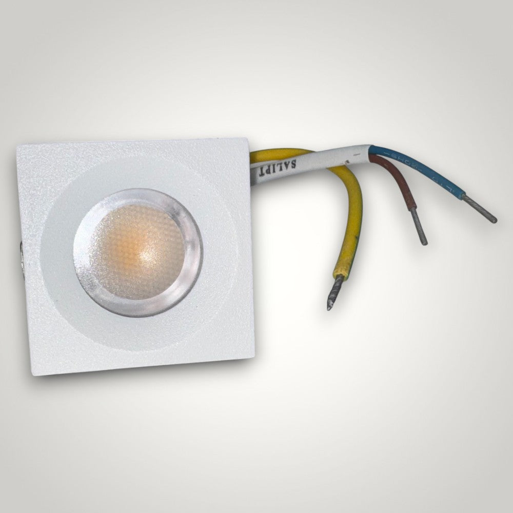 Spot LED Patrat pentru Mobila, 35x35mm, 3W, 3000K, lumina calda