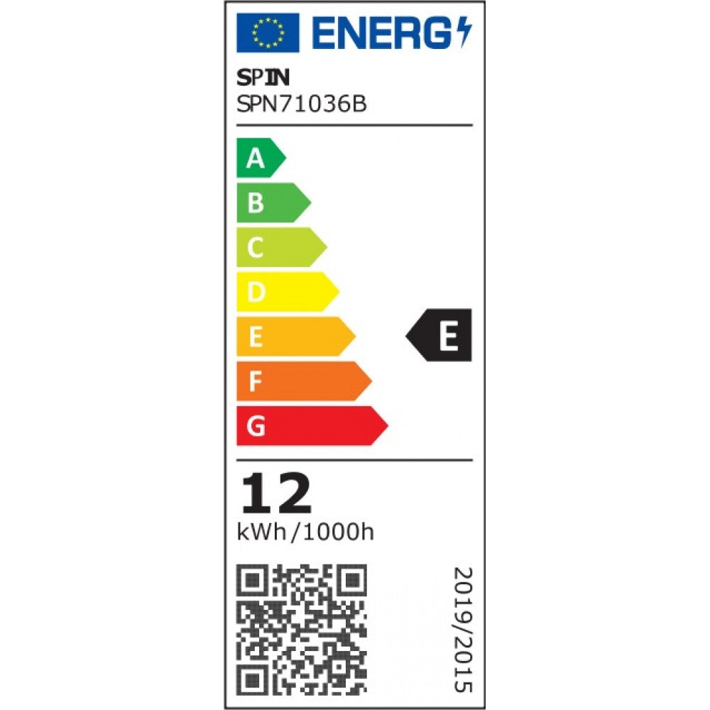 Corp LED baie negru ,12w, 6500K, lumina rece, cu protectie IP44, 600mm