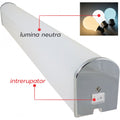 Corp LED baie cu intrerupator, 20w, 4000K, lumina neutra, cu protectie IP44, 900mm