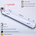 Corp LED baie alb, cu priza, 15w, 4000K, lumina neutra, cu protectie IP44