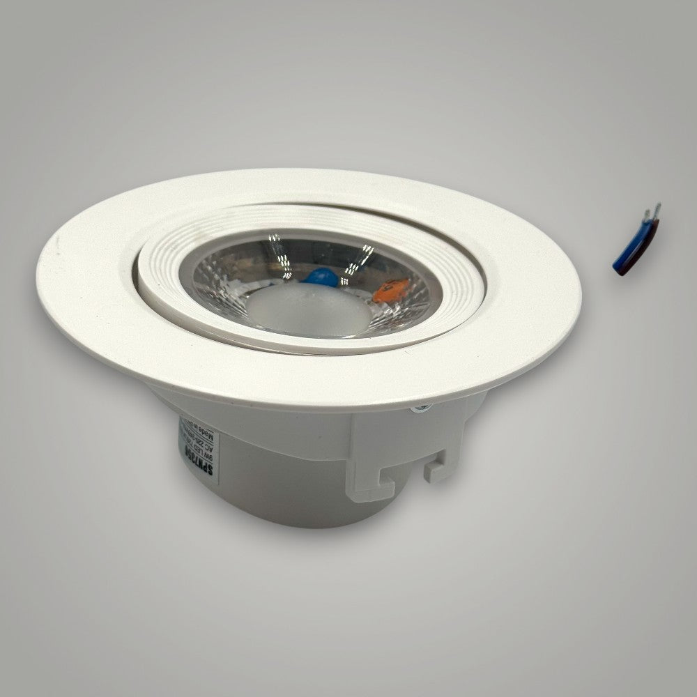 Spot Led COB Rotund alb, Ã˜95, 9W=160W, 6500K, lumina rece